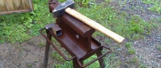 Do-it-yourself double-sided anvil made from rails