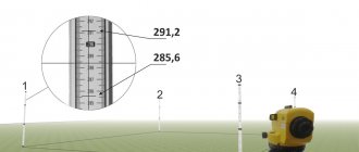 Измерение расстояния оптическим нивелиром