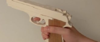 How to make a mini gun from wood. How to make a gun from wood: step-by-step master classes with photos 