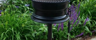 Brazier made from a car wheel