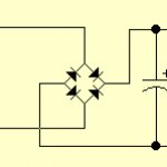 The output voltage of the semiconductor rectifier bridge is