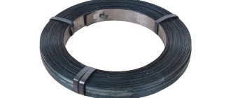 Roll of steel packing tape