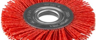 Disc brush for angle grinders, nylon wire with abrasive coating Zubr