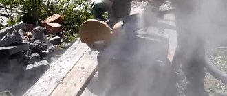 Dust when working with an angle grinder